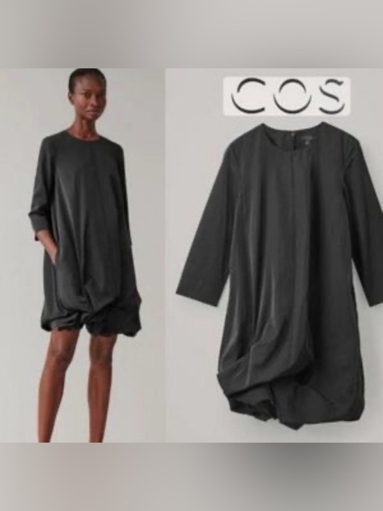 COS Dresses & Skirts - COS Black Draped Shift Dress